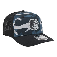 Black Baltimore Orioles New Era Tonal Camo 9SEVENTY Stretch-Snap Hat