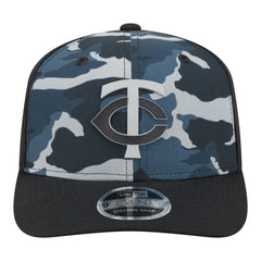Black Minnesota Twins New Era Tonal Camo 9SEVENTY Stretch-Snap Hat