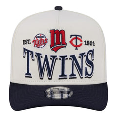 Cream Minnesota Twins New Era Throwback Tri-Hit A-Frame 9FIFTY Adjustable Hat