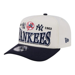 Cream New York Yankees New Era Throwback Tri-Hit A-Frame 9FIFTY Adjustable Hat