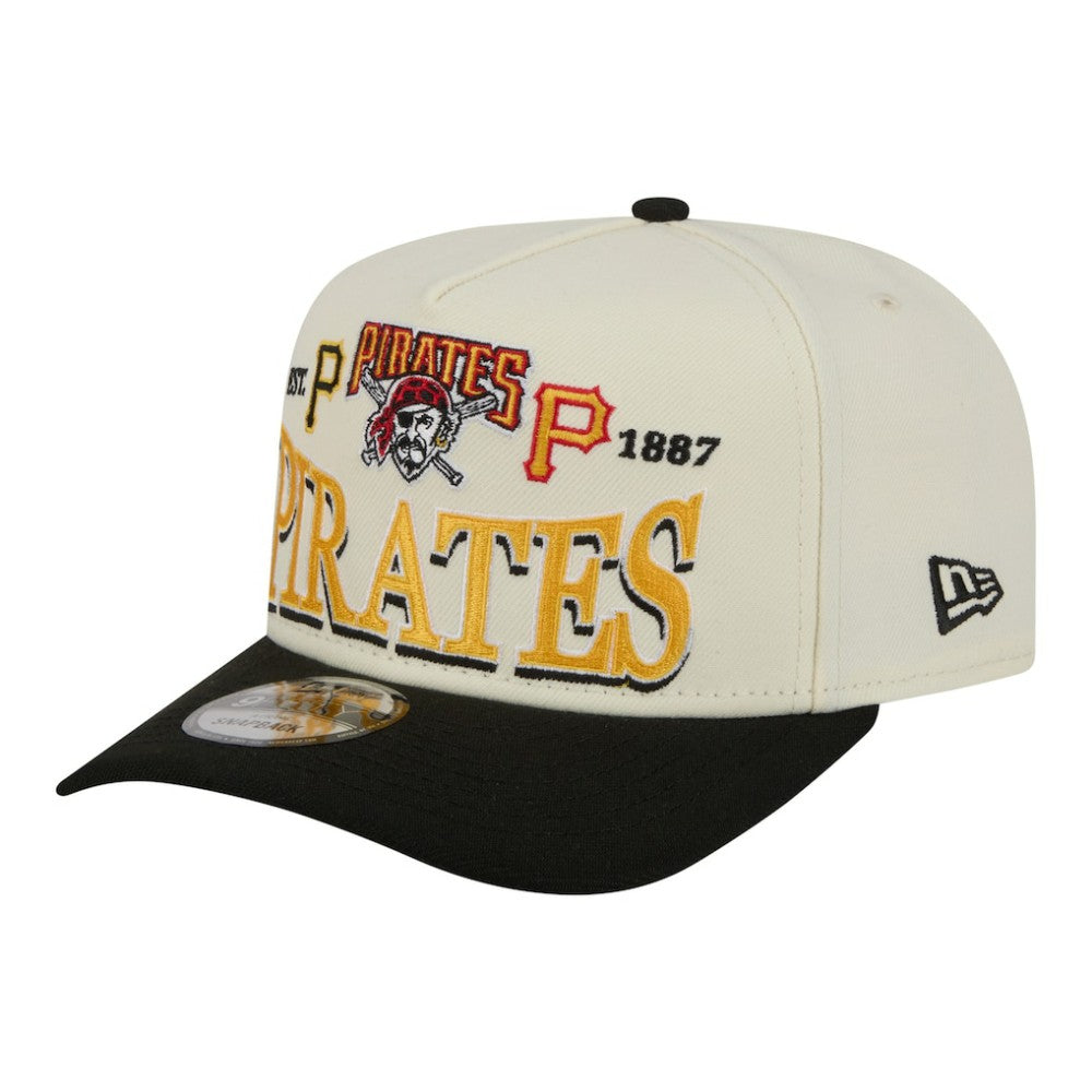 Cream Pittsburgh Pirates New Era Throwback Tri-Hit A-Frame 9FIFTY Adjustable Hat