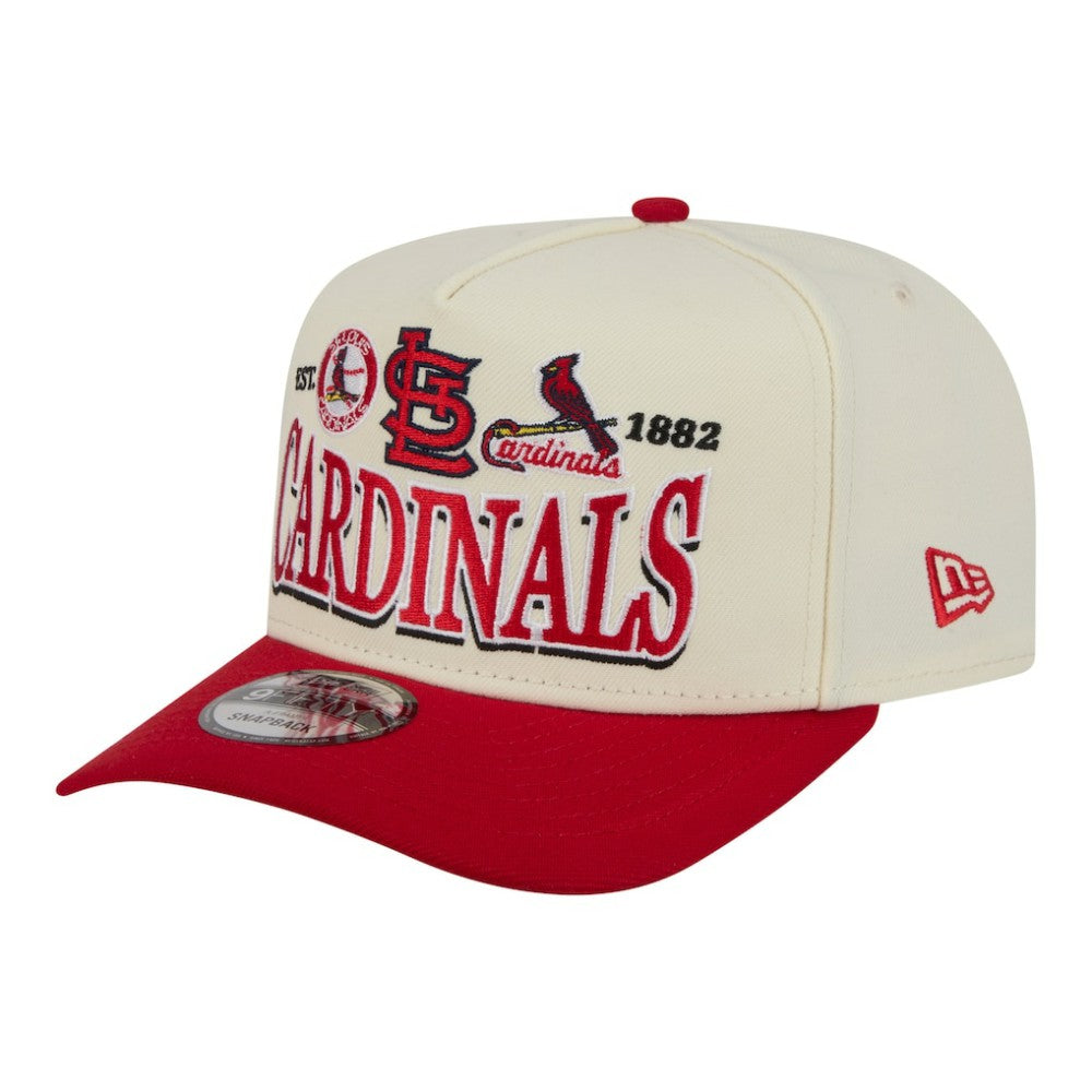 Cream St. Louis Cardinals New Era Throwback Tri-Hit A-Frame 9FIFTY Adjustable Hat
