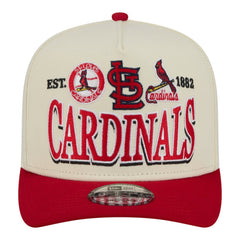 Cream St. Louis Cardinals New Era Throwback Tri-Hit A-Frame 9FIFTY Adjustable Hat