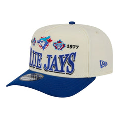 Cream Toronto Blue Jays New Era Throwback Tri-Hit A-Frame 9FIFTY Adjustable Hat
