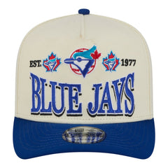 Cream Toronto Blue Jays New Era Throwback Tri-Hit A-Frame 9FIFTY Adjustable Hat