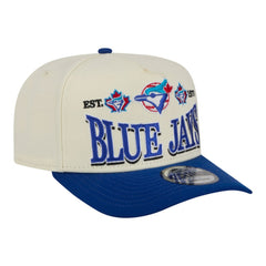 Cream Toronto Blue Jays New Era Throwback Tri-Hit A-Frame 9FIFTY Adjustable Hat