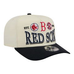 Cream Boston Red Sox New Era Throwback Tri-Hit A-Frame 9FIFTY Adjustable Hat