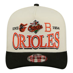 Cream Baltimore Orioles New Era Throwback Tri-Hit A-Frame 9FIFTY Adjustable Hat