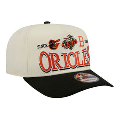 Cream Baltimore Orioles New Era Throwback Tri-Hit A-Frame 9FIFTY Adjustable Hat