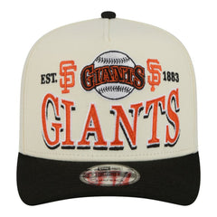 Cream San Francisco Giants New Era Throwback Tri-Hit A-Frame 9FIFTY Adjustable Hat