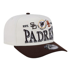 Cream San Diego Padres New Era Throwback Tri-Hit A-Frame 9FIFTY Adjustable Hat