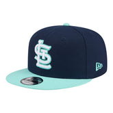 Navy/Turquoise St. Louis Cardinals New Era 2-Tone Color Pack 9FIFTY Snapback Hat