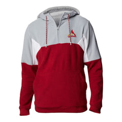 Red St. Louis Cardinals Columbia Men's Lodge Fleece Quarter-Zip Hoodie