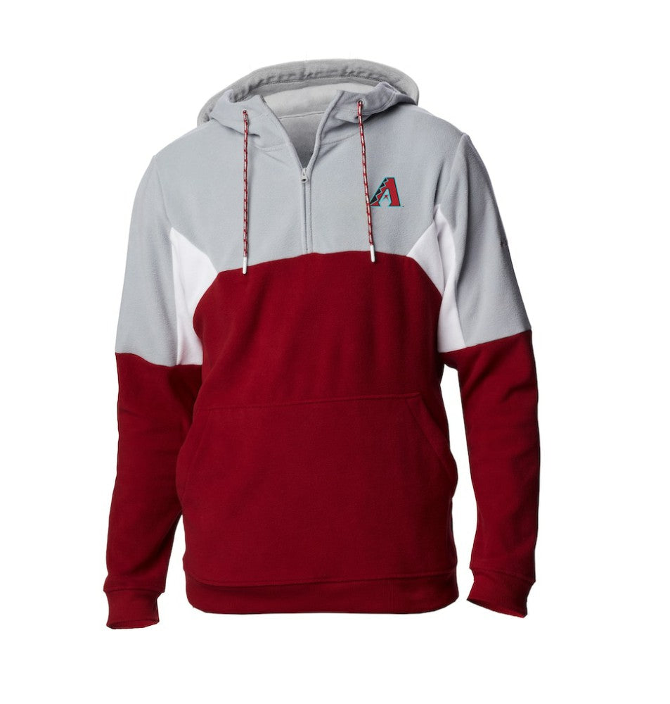 Red Arizona Diamondbacks Columbia Lodge Fleece Quarter-Zip Hoodie