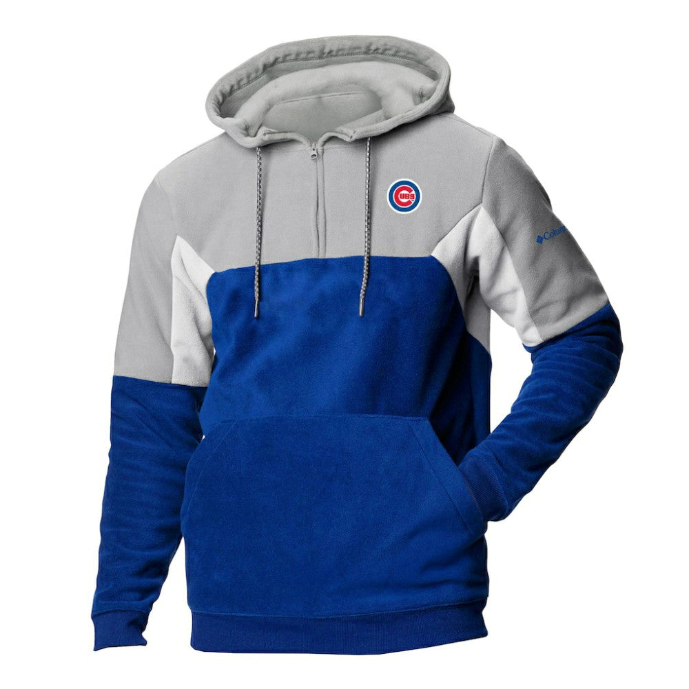 Royal Chicago Cubs Columbia Men's Lodge Fleece Quarter-Zip Hoodie