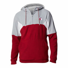 Red Cleveland Guardians Columbia Men's Lodge Fleece Quarter-Zip Hoodie