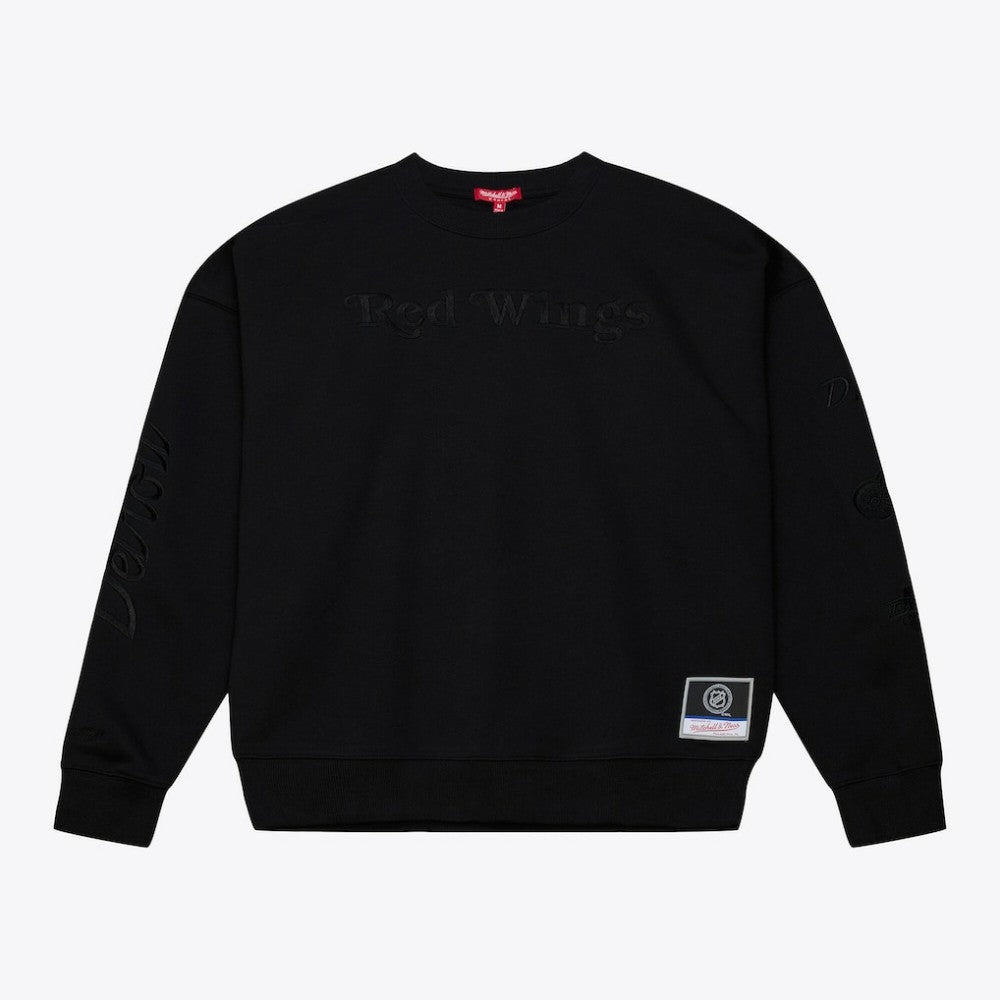 NHL Detroit Red Wings Mitchell & Ness Unisex Phantom Fleece Crew Neck Sweatshirt