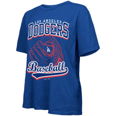 Royal Los Angeles Dodgers Majestic Threads Women's Oversized First Base T-Shirt