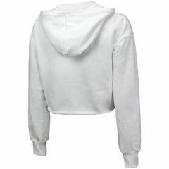 White San Diego Padres Majestic Threads Women's Cropped Have A Field Day Tri-Blend Hoodie