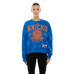 New Era New York Knicks Women's Throwback Collection Mineral Wash Crewneck Sweatshirt