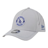 Gray Los Angeles Dodgers New Era Patch 39THIRTY A-Frame M-Crown Perforated Flex Hat