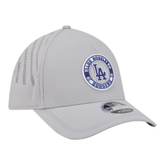 Gray Los Angeles Dodgers New Era Patch 39THIRTY A-Frame M-Crown Perforated Flex Hat