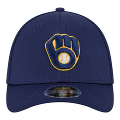 Navy Milwaukee Brewers New Era Dash 39THIRTY Flex Hat