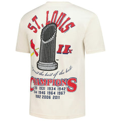 Cream St. Louis Cardinals Mitchell & Ness Legacy Defined T-Shirt