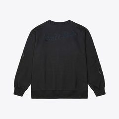 Black Baltimore Orioles Mitchell & Ness Phantom Fleece Crewneck Sweatshirt