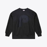 Black Philadelphia Phillies Mitchell & Ness Phantom Fleece Crewneck Sweatshirt