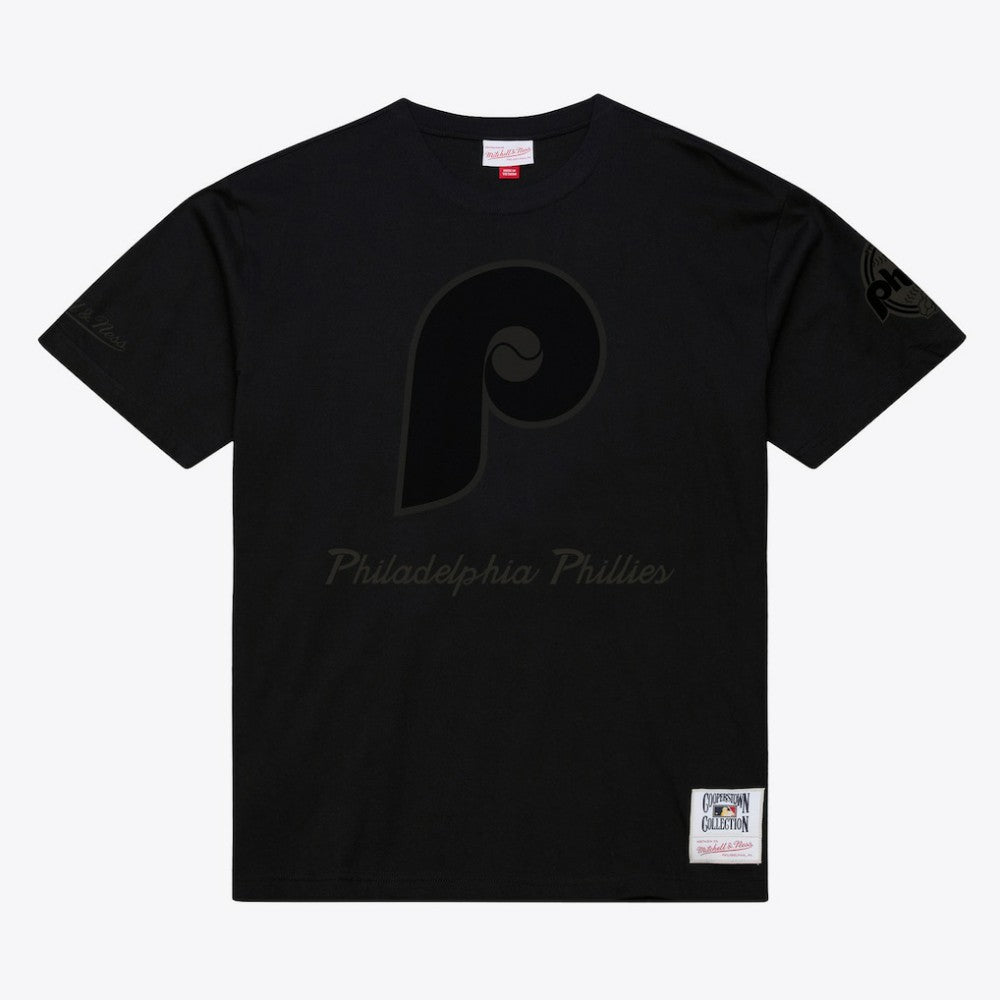 Black Philadelphia Phillies Mitchell & Ness Cooperstown Collection Phantom T-Shirt