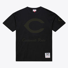 Black Cincinnati Reds Mitchell & Ness Cooperstown Collection Phantom T-Shirt