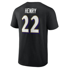 Derrick Henry Icon Name & Number T-Shirt - Baltimore Ravens T-shirts