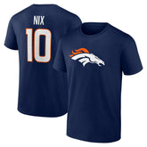 Bo Nix Icon Name & Number T-Shirt - Denver Broncos T-shirts