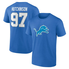 Aidan Hutchinson Icon Name & Number T-Shirt - Detroit Lions T-shirts