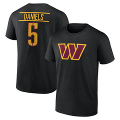 Jayden Daniels Icon Name & Number T-Shirt - Washington Commanders T-shirts