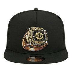 Super Bowl Ring 9FIFTY A-Frame Adjustable Hat - Pittsburgh Steelers Hats