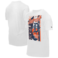 White Detroit Tigers New Era Big Graphic Domestic T-Shirt