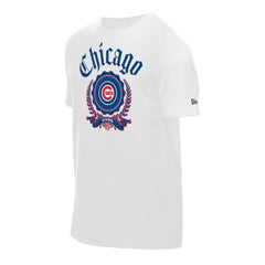 White Chicago Cubs New Era Fleur Domestic T-Shirt