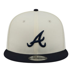 Cream/Navy Atlanta Braves New Era Localized 9FIFTY Snapback Hat
