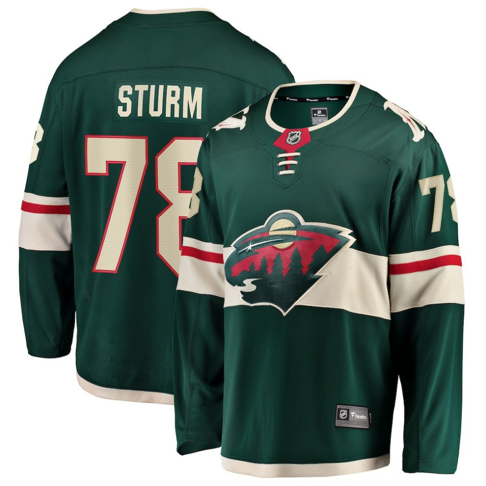 NHL Nico Sturm Minnesota Wild Fanatics Home Breakaway Jersey