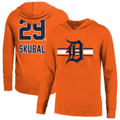 Orange Tarik Skubal Detroit Tigers Majestic Threads Lightweight Name & Number Hoodie