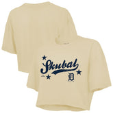 Cream Tarik Skubal Detroit Tigers Majestic Threads Women's Boxy Crop Top