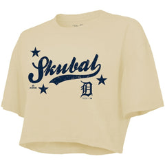 Cream Tarik Skubal Detroit Tigers Majestic Threads Women's Boxy Crop Top
