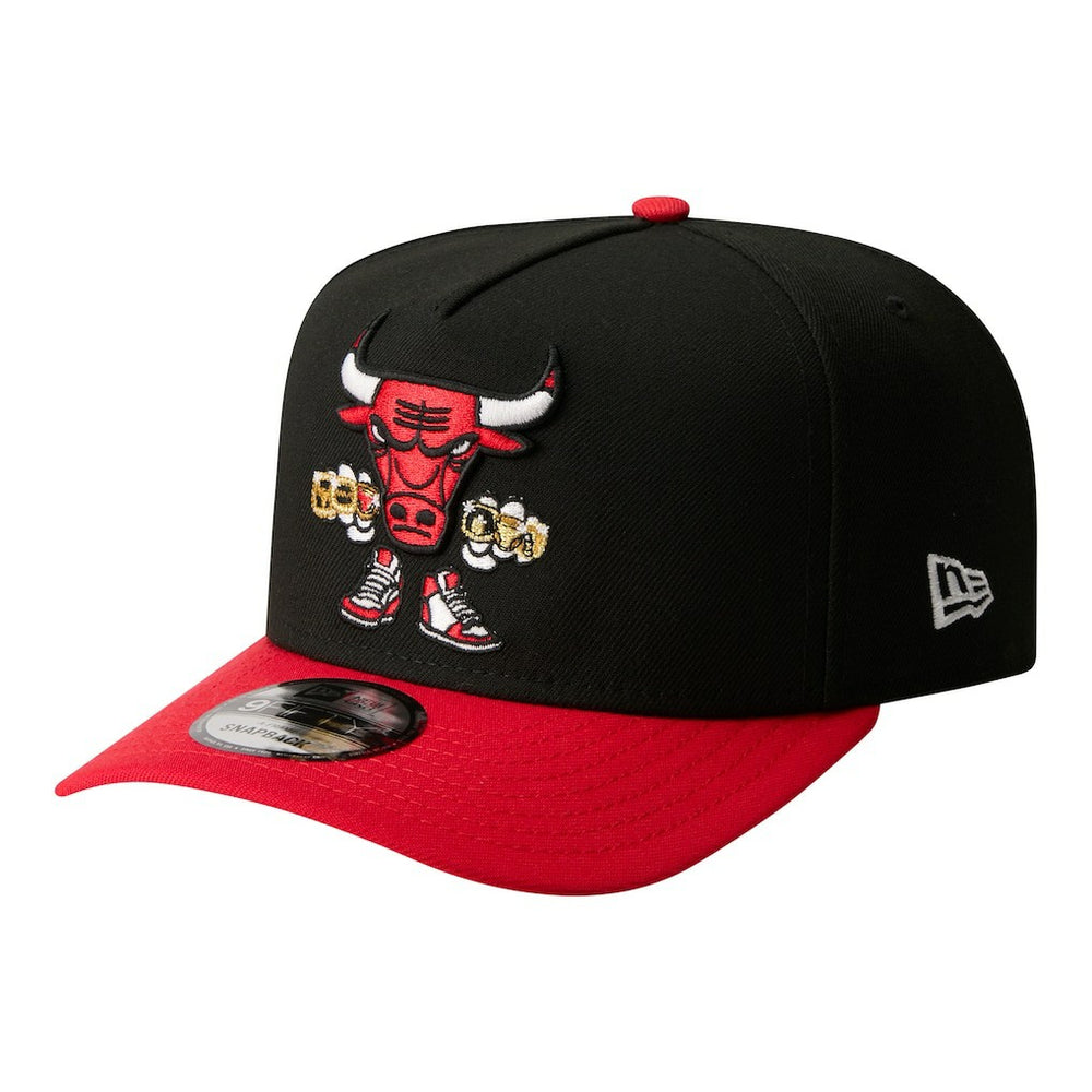 New Era Chicago Bulls Injection Cartoon Logo A-Frame 9FIFTY Adjustable Hat