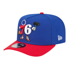 New Era Philadelphia 76ers Injection Cartoon Logo A-Frame 9FIFTY Adjustable Hat