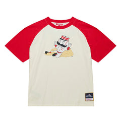 Cream Cincinnati Reds Mitchell & Ness Women's Boyfriend Raglan T-Shirt