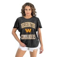 Gameday Couture Women's Relaxed Flutter Sleeve T-Shirt - Washington Commanders T-shirts