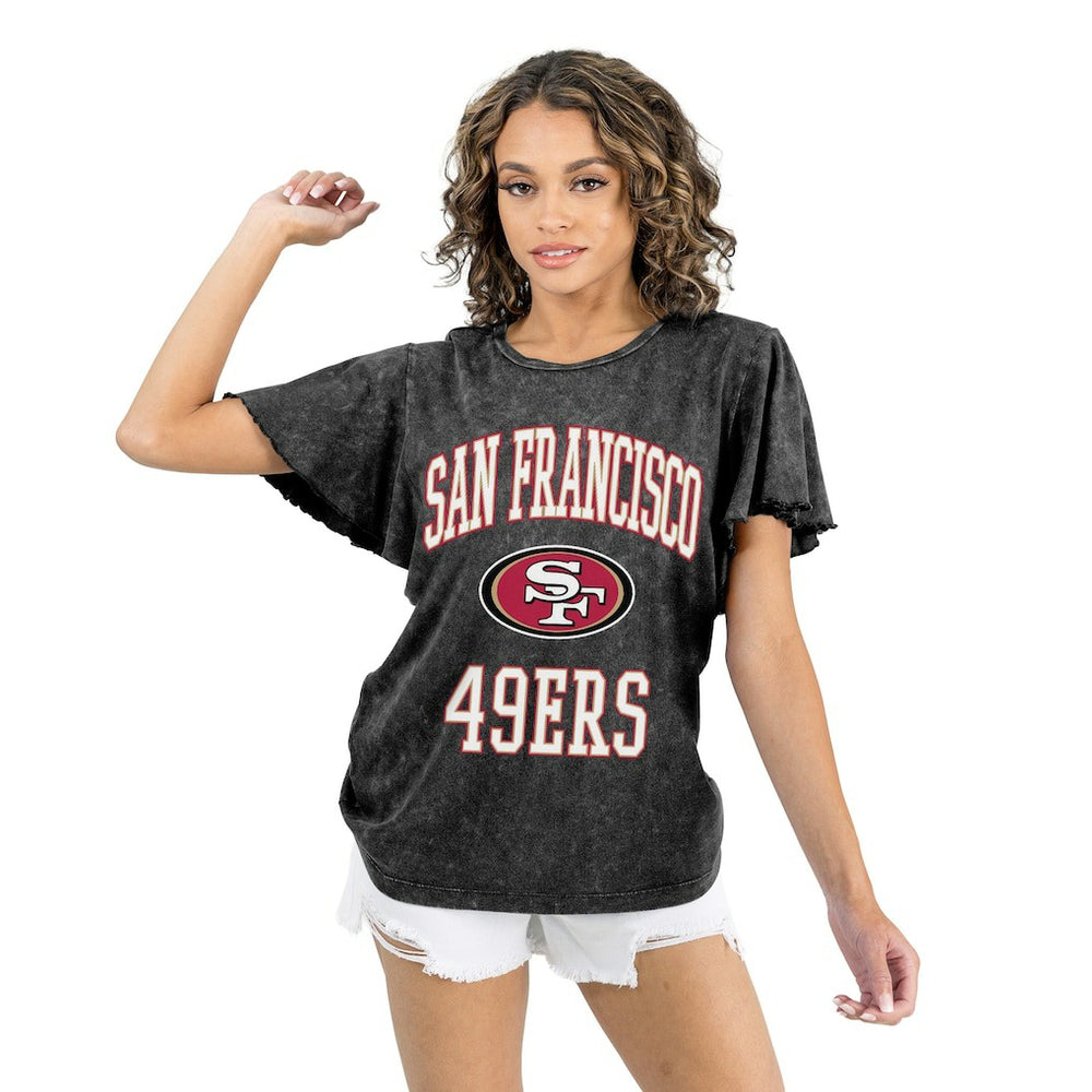 Gameday Couture Women's Relaxed Flutter Sleeve T-Shirt - San Francisco 49ers T-shirts
