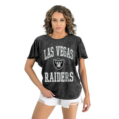 Gameday Couture Women's Relaxed Flutter Sleeve T-Shirt - Las Vegas Raiders T-shirts